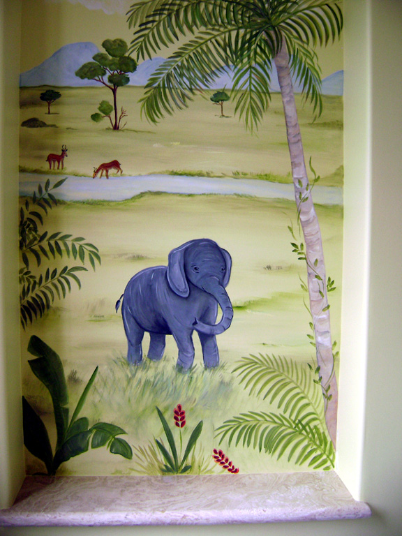 Baby elephant -Jungle Children's mural
