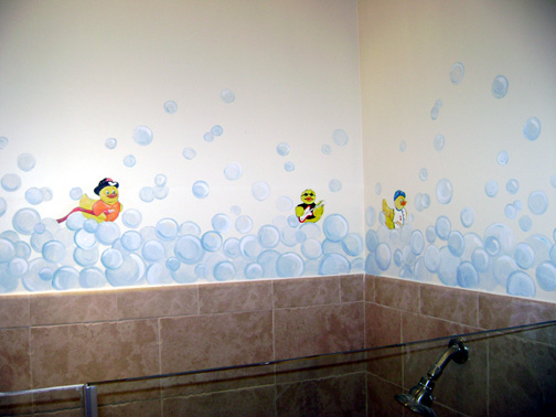 Bubble Bath Children's  Mural