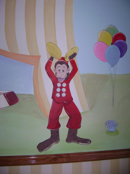 Circus Monkey Pediatrics mural