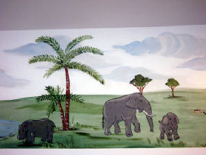 Jungle Border Mural