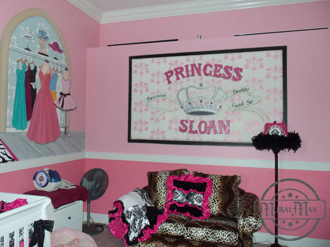 Oversized princess crown, customized banner with name