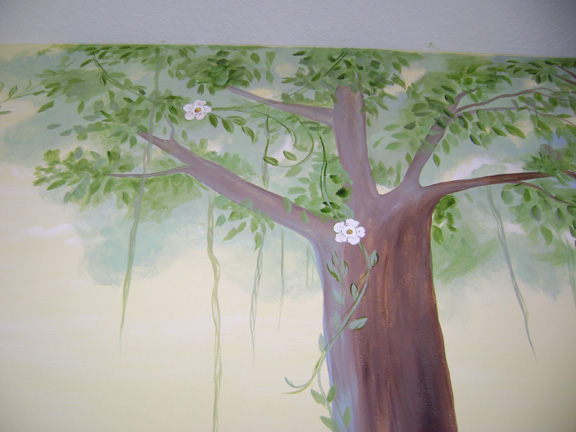 Enchanted Forest Children's Mural -Close up