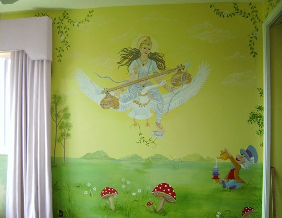 Enchanted Forest Children's Mural -Close up