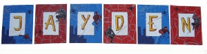 Spiderman Canvas nursery Letters