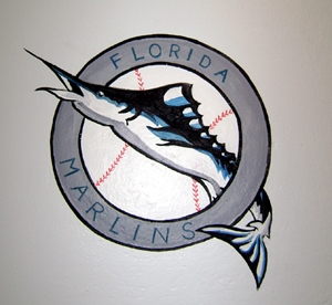 Florida Marlins Logo Mural