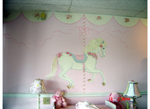 Caroucel Horse Mural 