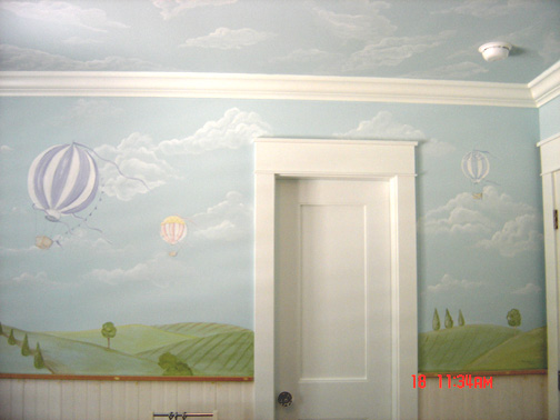 Hot Air Balloon Children's Mural