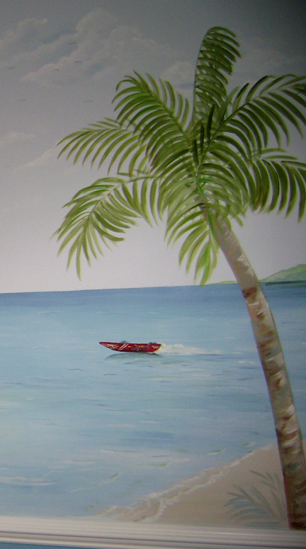 Children's Murals -  Nautical Theme -Palm tree