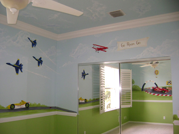 Boy's Room Raceway Mural- South Florida