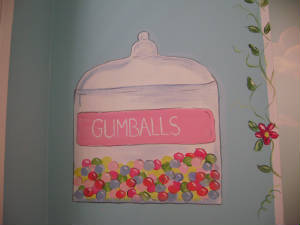 Surf Snaks-gumballs mural