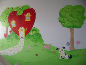 Strawberry Shortcake mural