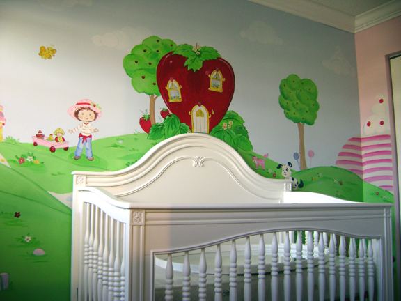 Strawberry Shortcake Nursery Mural