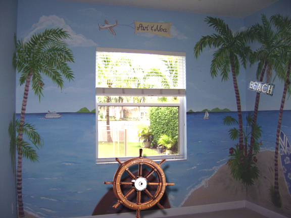 Tropical Beach Mural- South Florida