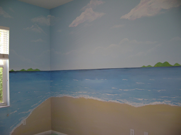 Children's Beach Mural in progress -day two