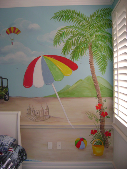 Tropical Beach Mural