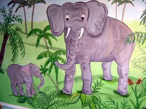 Elefants - Jungle Mural- Playroom Mural