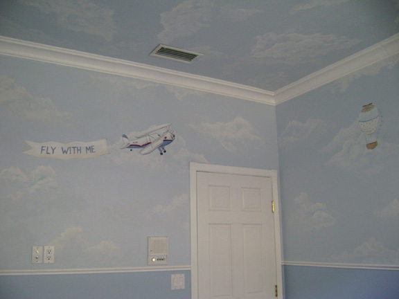 Hot Air Balloon Mural- Nursery Mural